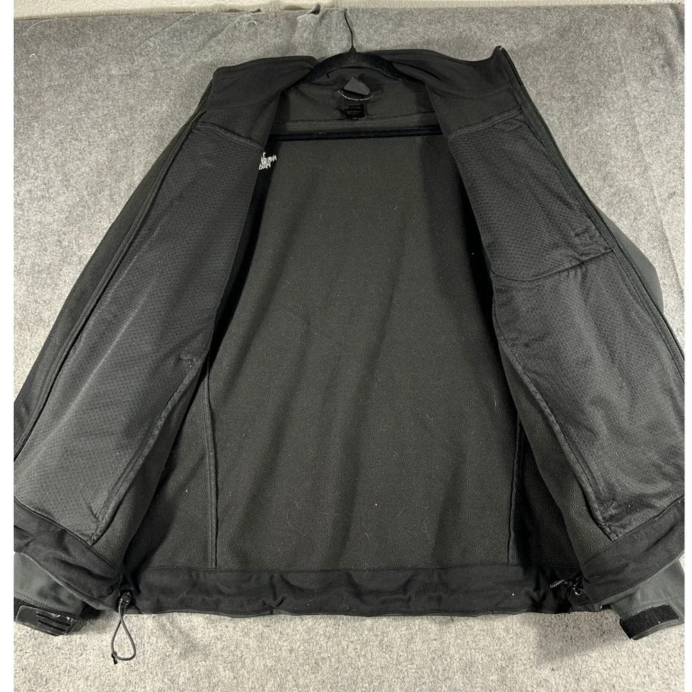 The North Face Apex Jacket Mens Large Black Full Zip Softshell Outdoor Hiking